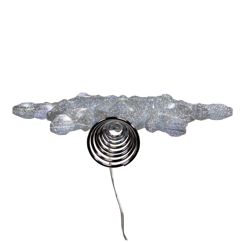 Kurt Adler 13-Inch 25-Light LED Glittered Snowflake Tree Topper